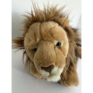 Hamleys London Lion Plush Stuffed Animal Large Realistic Mane Tan Brown 720610